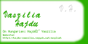 vaszilia hajdu business card